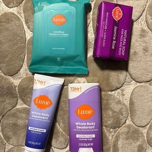 Lumes deodorant, and wipes set of 4